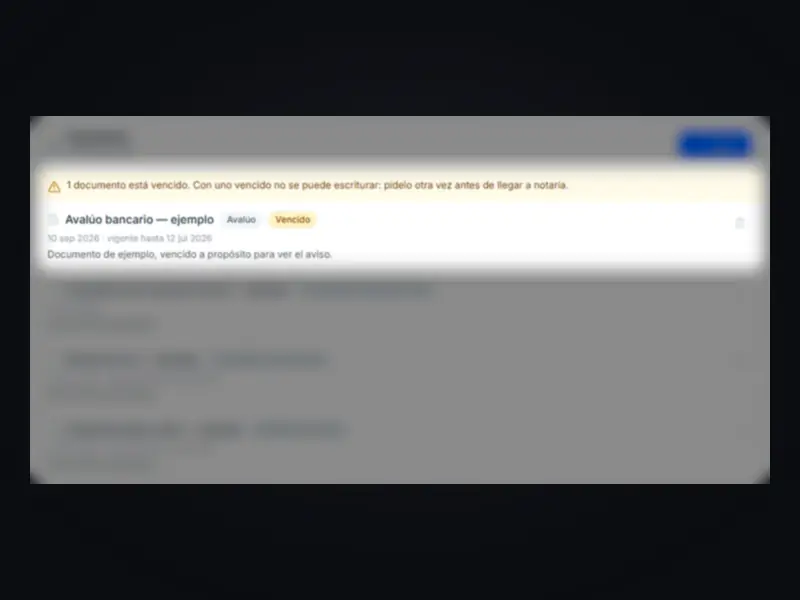 Buyer file with one expired document