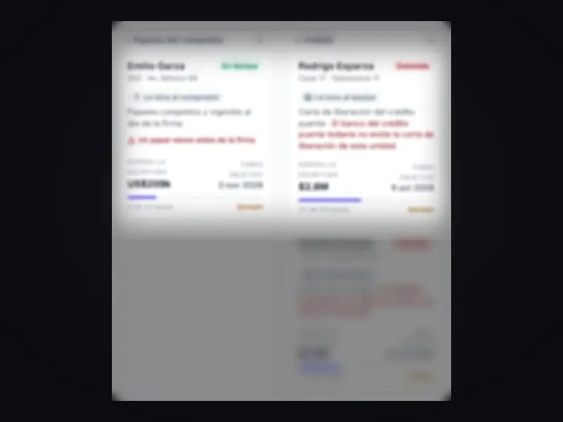 Deed-signing board by stage