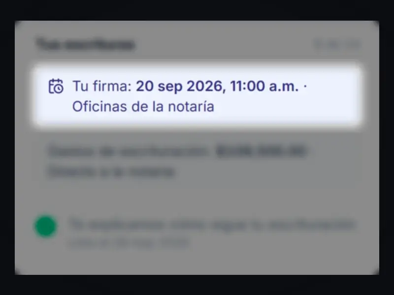 Mi casa buyer portal with the signing appointment